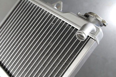 Radiator against gray background