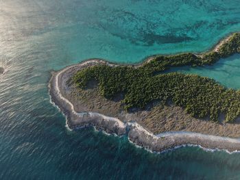 High angle view of island in sea