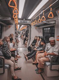 People sitting in train