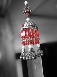 Close-up of illuminated lamp