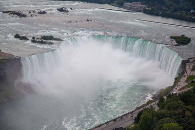 Scenic view of waterfall