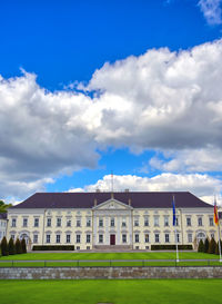 Building against cloudy sky