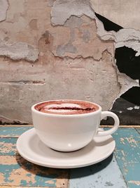 Close-up of coffee on table