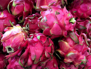 Full frame shot of pink fruits for sale in market