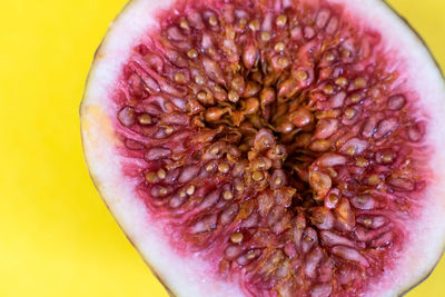 Close-up of strawberry over white background