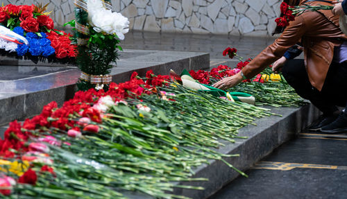 Flowers at tomb