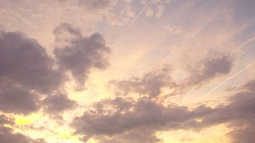 Low angle view of cloudy sky