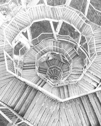 Directly below shot of spiral staircase