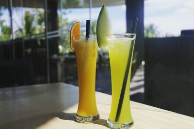 Close-up of drink on table