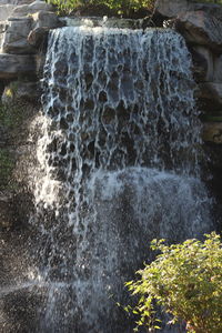 Water flowing through rocks