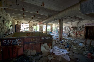 Interior of abandoned building