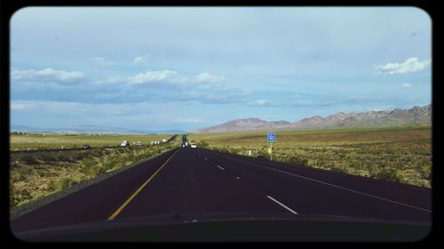Road passing through landscape