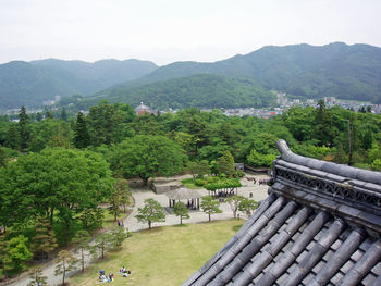 High angle view of mountains