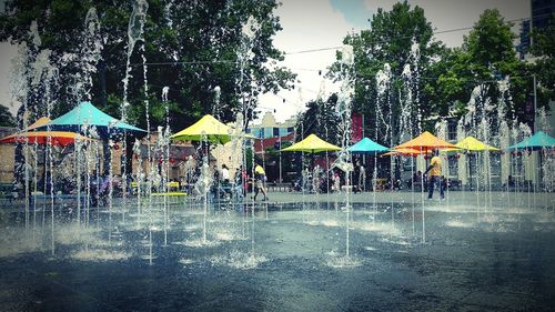 Built structure with trees in background