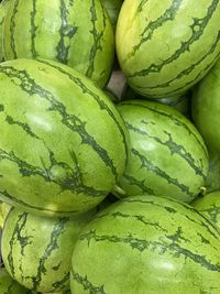 Full frame shot of green fruits for sale in market