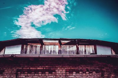 Low angle view of building against sky