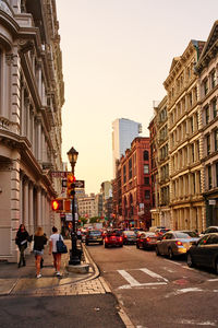 City street with buildings in background