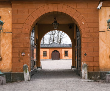 Entrance of historic building