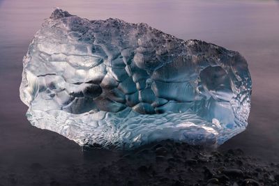 Close-up of ice crystals
