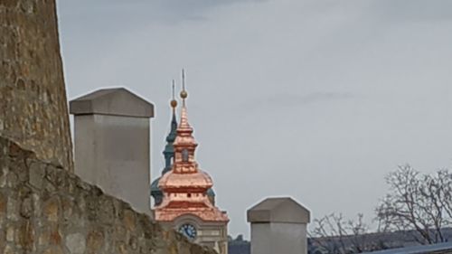 Low angle view of traditional building against sky