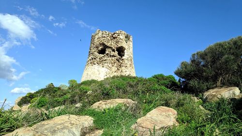 Low angle view of traditional building against sky