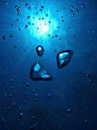 Close-up of water drops on black background