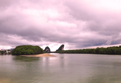 Scenic view of river against sky