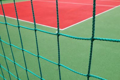 Close-up of soccer field