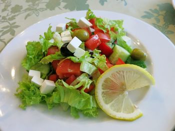 Close-up of salad in plate