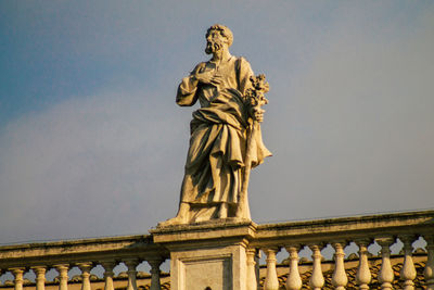 Low angle view of statue of historical building