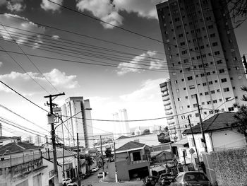 Low angle view of buildings against sky