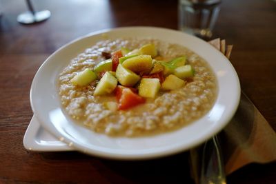 Close-up of served food