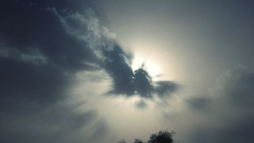 Low angle view of cloudy sky