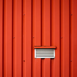 Full frame shot of red door