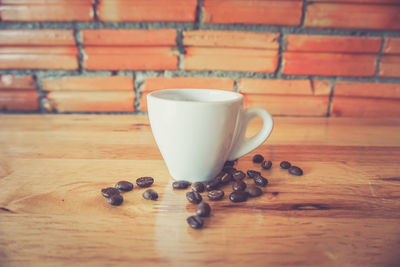 Close-up of coffee on table