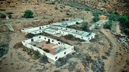 High angle view of buildings