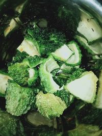 Close-up of chopped vegetables in bowl