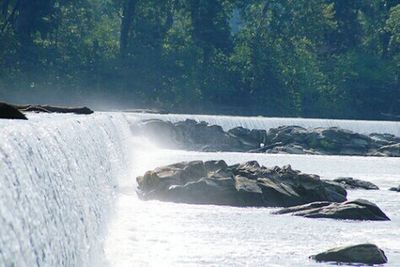 River flowing through rocks