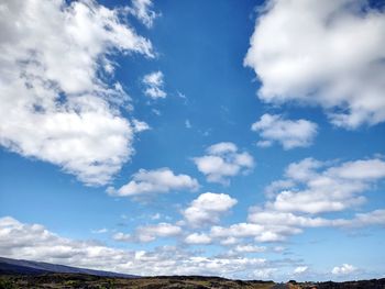 Low angle view of sky over land