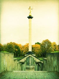 Built structure with trees in background