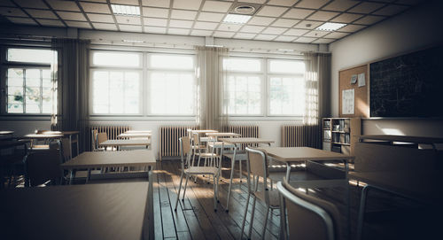 Interior of classroom