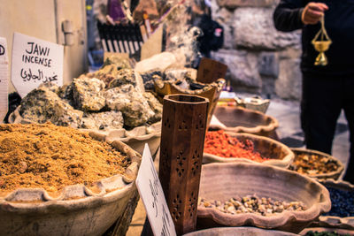 Midsection of man preparing food