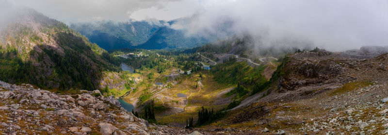 Heather meadows from table mountain, mt. baker, washington. 