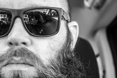 Portrait of young man wearing sunglasses