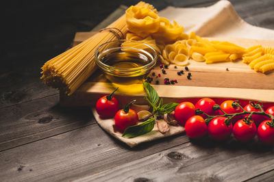 Close-up of fruits on table