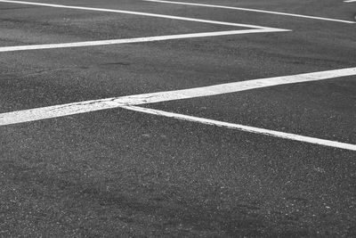 High angle view of zebra crossing