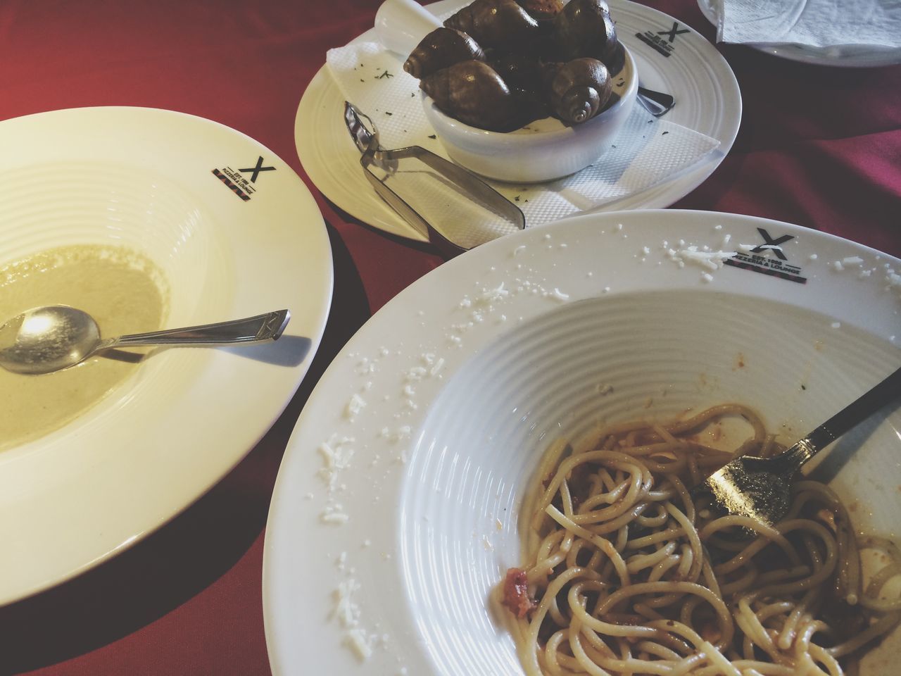 indoors, food and drink, food, freshness, plate, high angle view, still life, table, spoon, ready-to-eat, sweet food, fork, indulgence, dessert, directly above, drink, refreshment, close-up, bowl, coffee cup