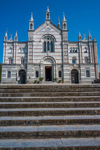 Neogothic sanctuary of nostra signora di montallegro over the village of rapallo in the riviera