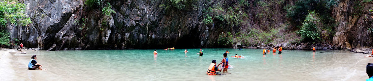 People enjoying in water