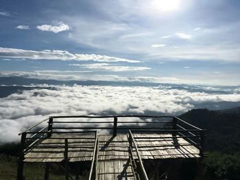 Staircase against sky